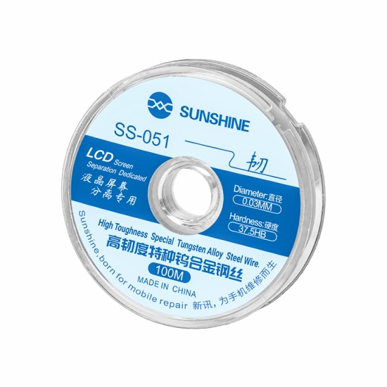 CUTTING WIRE SUNSHINE SS-051 LCD SCREEN SEARATION WIRE ULTRAFINE 0.03MM CUTTING WIRE SUNSHINE SS-051 LCD SCREEN SEARATION WIRE ULTRAFINE 0.03MM